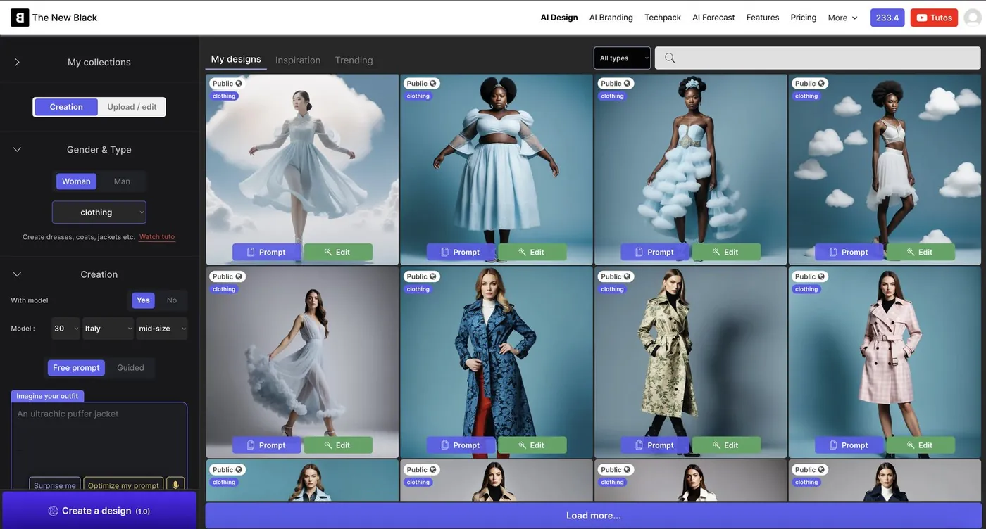 Designing a collection using Generative AI